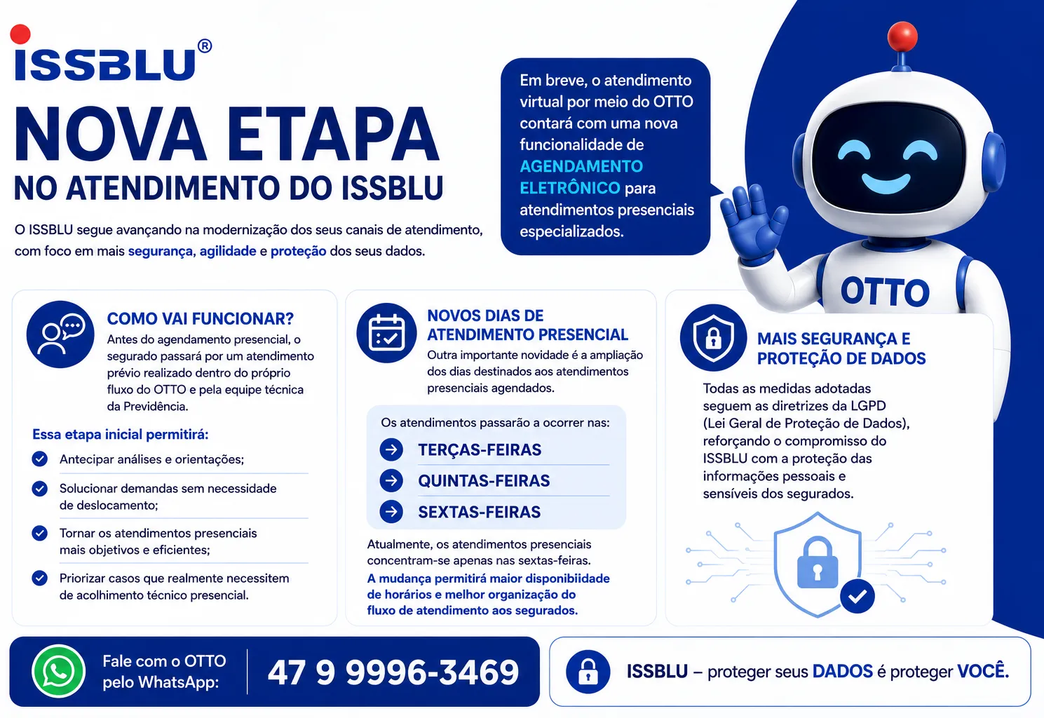 Nova etapa no atendimento do ISSBLU
