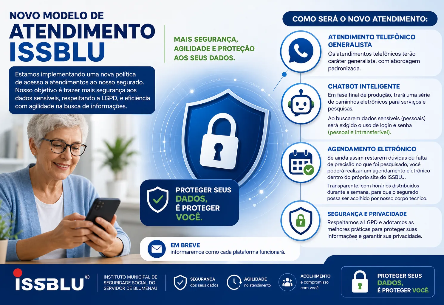 ISSBLU moderniza atendimento com foco em segurança e proteção de dados