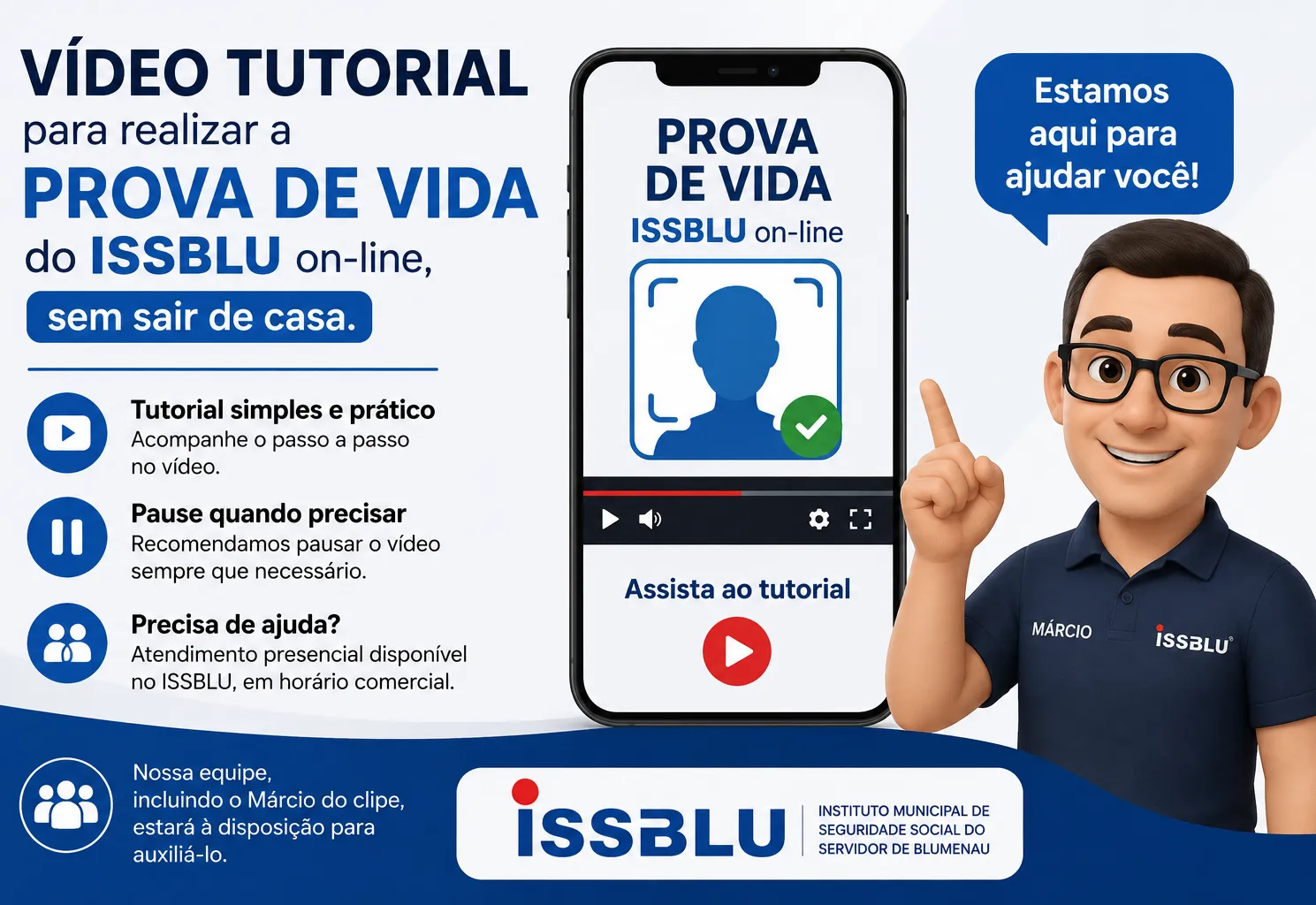 ISSBLU disponibiliza vídeo tutorial para realização da prova de vida on-line
